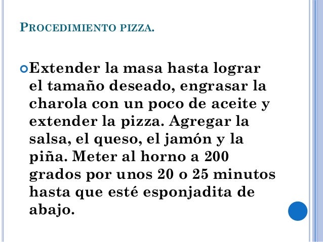 Pasos para hacer una pizza