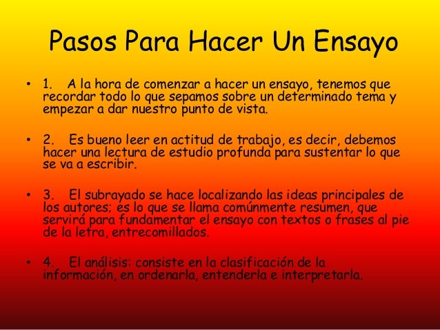 Pasos para hacer un tutorial y un ensayo