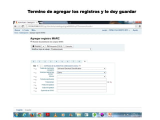 Termino de agregar los registros y le doy guardar
 