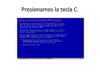 Presionamos la tecla C.