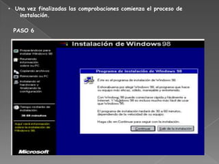 • Una vez finalizadas las comprobaciones comienza el proceso de
   instalación.

 PASO 6
 