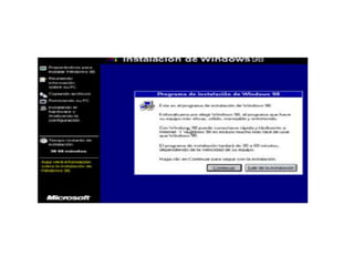 Pasos para instalar windows 98 | PPTX