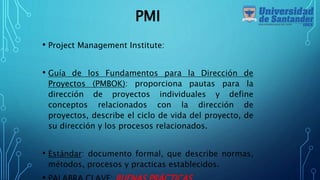 Pasos para la elaboracion de un proyecto segun la pmbok | PPTX