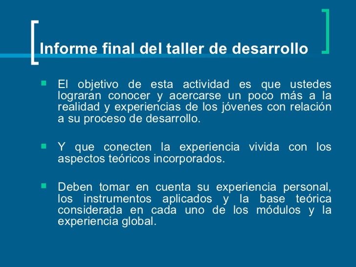 Pasos Para Realizar El Informe De Desarrollo