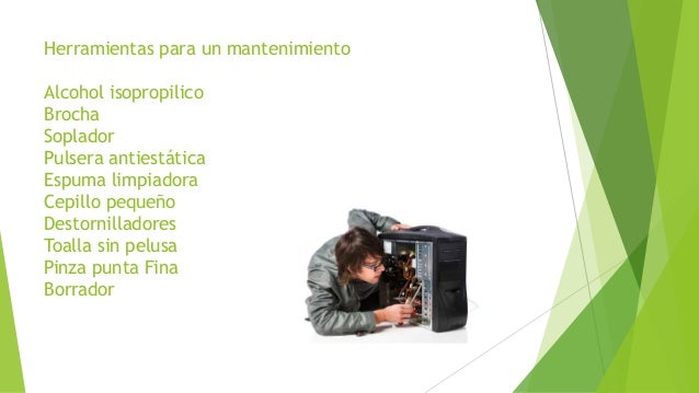Pasos para realizar un mantenimiento preventivo al pc