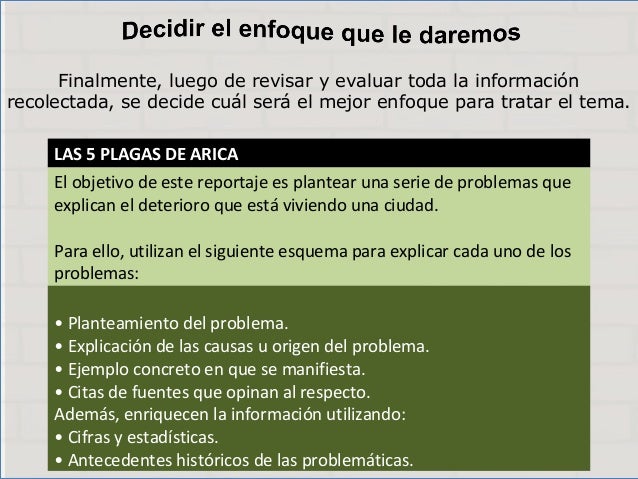 Pasos para realizar un reportaje