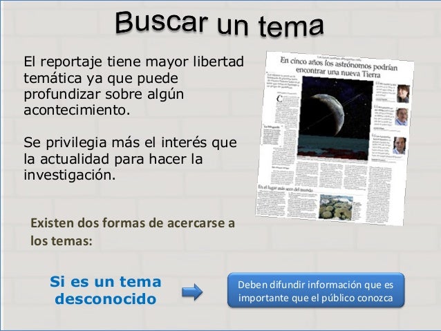 Pasos para realizar un reportaje