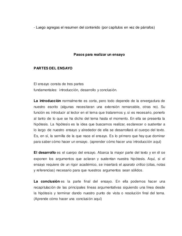 Ejemplos De Resumen En Espa ol - Pasos Para Realizar Un Resumen Y Un Ensayo 4 638