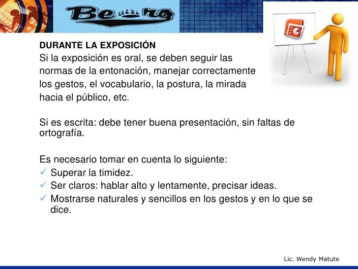 Pasos para una exposición