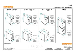 A L T O - F A L A N T E S 
PAS5MA1 
Componentes: 
WPU1206 ou 
12MB2P 
mid-bass 
D4400Ti ou 
D408Ti ou 
D3300Ti DPD ou 
D3305Ti DPD 
driver 
HL4750-SLF 
corneta 
A L T O - F A L A N T E S 
PAS4 - Opção 1 PAS4 - Opção 2 PAS4 - Opção 3 PAS5 
Devido aos avanços tecnológicos, 
reservamos-nos o direito de inserir 
modificações sem prévio aviso. 
ELETRÔNICA SELENIUM S.A. 
BR 386 Km 435 - CEP: 92.480-000 
Nova Santa Rita - RS - Brasil 
Tel.: (51) 479-4000 
Fax: (51) 479-1150 
www.selenium.com.br 
32 ,8 
SELENIUM USA 
USA 
www.seleniumloudspeakers.com 
SELENIUM EUROPE 
Germany 
www.seleniumloudspeakers.com 
79° 
29,0 
Dimensões em cm. 
03/03 - Rev.: 01 - Página: 3/3 
F:CAIXAS ACÚSTICASPASPAS 61 ,0 
85 ,0 
85 ,0 
76 ,0 
76 ,0 
100,0 
100,0 
100,0 
76,0 
60,0 
60 ,0 
80,0 
100,0 
80 ,0 
80,0 
100,0 100,0 
74 ,3 
61,0 
79° 
79 ° 
79 ° 
85,0 
85 ,0 
100,0 
100,0 
29,0 
29 ,0 
61 ,0 
61,0 
PAS 
Composições Sugeridas 
PAS4MA1 
Componentes: 
WPU1206 ou 
12MB2P 
mid-bass 
D4400Ti ou 
D408Ti ou 
D3300Ti DPD ou 
D3305Ti DPD 
driver 
HL4750-SLF 
corneta 
HB1502B1 
Componentes: 
WPU1505 ou 
WPU1507 
woofer ou 
15SW1P 
subwoofer 
PAS4MA1 
Componentes: 
WPU1206 ou 
12MB2P 
mid-bass 
D4400Ti ou 
D408Ti ou 
D3300Ti DPD ou 
D3305Ti DPD 
driver 
HL4750-SLF 
corneta 
HB1505D1 
Componentes: 
WPU1505 ou 
WPU1507 
woofer ou 
15SW1P 
subwoofer 
PAS4MA1 
Componentes: 
WPU1206 ou 
12MB2P 
mid-bass 
D4400Ti ou 
D408Ti ou 
D3300Ti DPD ou 
D3305Ti DPD 
driver 
HL4750-SLF 
corneta 
HB1805C1 
Componentes: 
WPU1805 ou 
WPU1807 
woofer ou 
18SW1P ou 
18SW2P 
subwoofer 
PAS5G1 
Componentes: 
WPU1805 ou 
WPU1807 
woofer ou 
18SW1P ou 
18SW2P 
subwoofer 
 