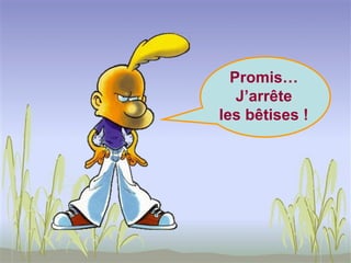 Promis…
   J’arrête
les bêtises !
 