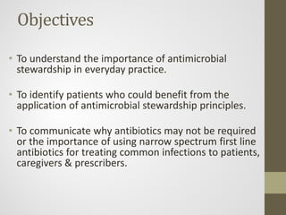 Antimicrobial Stewardship and Applications to Common Infections | PDF