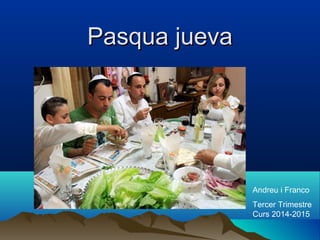 Pasqua juevaPasqua jueva
Andreu i Franco
Tercer Trimestre
Curs 2014-2015
 