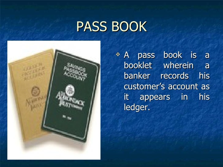 Pass Book