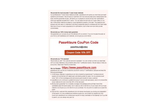Pass4itsure promo code 15% off