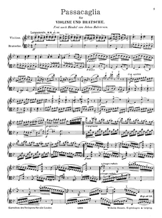Passacaglia for violin and viola 