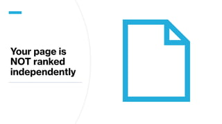 Your page is
NOT ranked
independently
 