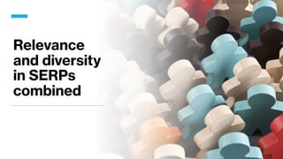 Relevance
and diversity
in SERPs
combined
 