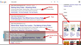 Because it’s the richness
of the results which meet
‘possible information
needs’
 