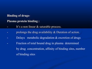 Pharmacokinetics :Passage of drug molecules across cell membrane and ...