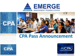 CPA Pass Announcement
 