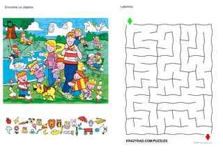 Encontre os objetos: Labirinto:
 