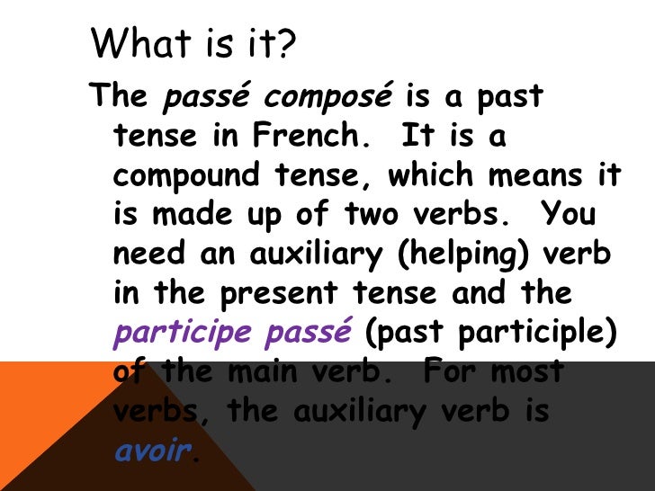 Passe compose with avoir