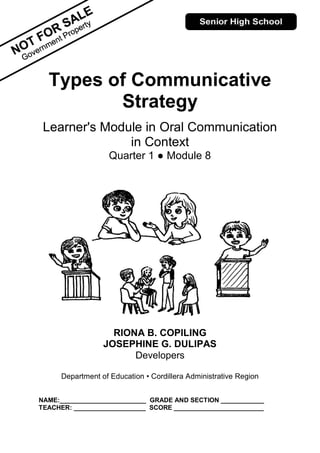 Communicative Strategies Oral Communicat | PDF