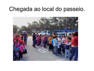 Chegada ao local do passeio.
 