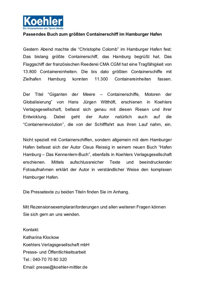 Passendes Buch Zum Bislang Grossten Containerschiff Im Hamburger Hafen