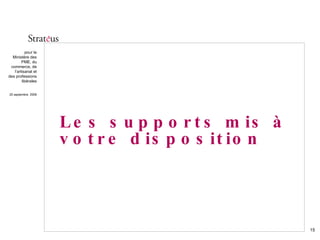 Les supports mis à votre disposition 
