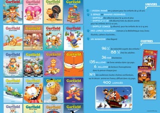 FÉLIN POUR L’AUTRE JIM DAVIS 
23/03/12 11:35 
CRAZY KART JIM DAVIS 
28 
15/03/12 12:03 
FAIT DES VAGUES JIM DAVIS 
FÈlin pour líautre 
fait des vagues 
est un drÙle de pistolet 
prend du poids 
DU MÊME AUTEUR 
EN ALBUMS CARTONNÉS 
GARFIELD PREND DU POIDS 
FAUT PAS S’EN FAIRE 
LES YEUX PLUS GROS QUE LE VENTRE 
LA FAIM JUSTIFIE LES MOYENS 
MOI, ON M’AIME 
MON ROYAUME POUR UNE LASAGNE 
LA DIÈTE, JAMAIS ! 
QUI DORT DÎNE ! 
LA BONNE VIE ! 
TIENS BON LA RAMPE 
AH, LE FARNIENTE ! 
FAINÉANT ET GOURMAND 
JE SUIS BEAU ! 
GARFIELD LAVE PLUS BLANC ! 
GARFIELD FAIT BOULE DE NEIGE 
GARFIELD FAIT FEU DE TOUT BOIS 
GARFIELD N’EST PAS UN CADEAU ! 
GARFIELD DORT SUR SES DEUX OREILLES 
GARFIELD TRAVAILLE DU CHAPEAU 
GARFIELD NE SE MOUILLE PAS 
LA SOUPE EST FROIDE ! 
GARFIELD N’OUBLIE PAS SA BROSSE À DENTS 
GARFIELD EST UN DRÔLE DE PISTOLET 
GARFIELD SE PREND AU JEU 
GARFIELD EST SUR LA MAUVAISE PENTE 
ÇA DÉMÉNAGE ! 
GARFIELD SE LA COULE DOUCE ! 
GARFIELD FAIT DES VAGUES 
EN ROUE LIBRE 
GARFIELD DUR DE LA FEUILLE 
MA SOUPIÈRE BIEN-AIMÉE 
LE DÉBUT DE LA FAIM 
GARFIELD A UNE IDÉE GÉNIALE 
GARFIELD MANGE PLUS VITE QUE SON OMBRE 
DEMANDEZ LE PROGRAMME 
TOUT SCHUSS 
C’EST LA FÊTE ! 
CHAT ACADÉMIE 
GARFIELD FAIT SON CINÉMA 
GARFIELD FAIT LE POIDS 
GARFIELD VA AU PANIER 
DEVINE QUI VIENT DÎNER CE SOIR ? 
LE KING 
UN AMOUR DE LAPIN 
OÙ EST GARFIELD ? 
MOI, GOURMAND ? 
UN PEU, BEAUCOUP, À LA FOLIE 
AU TRAVAIL ! 
À TABLE ! 
AU POIL 
GARFIELD NE MANQUE PAS D’AIR 
BÊTE DE SCÈNE 
CHAT DÉCHIRE ! 
LE DINDON DE LA FARCE 
CROQUETTE À LA GRIMACE 
est sur la mauvaise pente 
DU MÊME AUTEUR 
EN ALBUMS CARTONNÉS 
GARFIELD PREND DU POIDS 
FAUT PAS S’EN FAIRE 
LES YEUX PLUS GROS QUE LE VENTRE 
LA FAIM JUSTIFIE LES MOYENS 
MOI, ON M’AIME 
MON ROYAUME POUR UNE LASAGNE 
GARFIELD SE LA COULE DOUCE! 
GARFIELD FAIT DES VAGUES 
EN ROUE LIBRE 
GARFIELD DUR DE LA FEUILLE 
MA SOUPIÈRE BIEN-AIMÉE 
LE DÉBUT DE LA FAIM 
GARFIELD EST UN DRÔLE DE PISTOLET JIM DAVIS 
1 
GARFIELD PREND DU POIDS JIM DAVIS 
25 
GARFIELD EST SUR LA MAUVAISE PENTE JIM DAVIS 
CV_GARFIELD-28.qxp 18/03/11 15:15 Page 1 
LE DINDON DE LA FARCE JIM DAVIS 
40 
GARFIELD FAIT LE POIDS JIM DAVIS 
SE MOUILLE PAS JIM DAVIS 
Le dindon de la farce 
ne se mouille pas 
DU MÊME AUTEUR 
EN ALBUMS CARTONNÉS 
GARFIELD PREND DU POIDS 
FAUT PAS S’EN FAIRE 
LES YEUX PLUS GROS QUE LE VENTRE 
LA FAIM JUSTIFIE LES MOYENS 
MOI, ON M’AIME 
GARFIELD SE LA COULE DOUCE ! 
GARFIELD FAIT DES VAGUES 
EN ROUE LIBRE 
GARFIELD DUR DE LA FEUILLE 
MA SOUPIÈRE BIEN-AIMÉE 
20 
TOUT SCHUSS JIM DAVIS 
SOUPIÈRE BIEN-AIMÉE JIM DAVIS 
Ma soupiËre bien-aimÈe 
DU MÊME AUTEUR 
EN ALBUMS CARTONNÉS 
31 
GARFIELD PREND DU POIDS 
FAUT PAS S’EN FAIRE 
LES YEUX PLUS GROS QUE LE VENTRE 
LA FAIM JUSTIFIE LES MOYENS 
MOI, ON M’AIME 
MON ROYAUME POUR UNE LASAGNE 
LA DIÈTE, JAMAIS ! 
GARFIELD FAIT DES VAGUES 
EN ROUE LIBRE 
GARFIELD DUR DE LA FEUILLE 
MA SOUPIÈRE BIEN-AIMÉE 
LE DÉBUT DE LA FAIM 
GARFIELD A UNE IDÉE GÉNIALE 
GARFIELD MANGE PLUS VITE QUE SON OMBRE 
48 
AU TRAVAIL ! JIM DAVIS 
Au travail ! 
MANGE PLUS VITE QUE SON OMBRE JIM DAVIS 
mange plus vite que son ombre 
34 
Code prix : DA02 
DEMANDEZ-LES À VOTRE LIBRAIRE. 
CV_GARFIELD-34.indd 1 26/09/13 14:41 
29/10/12 11:14 
LES AMIS, C’EST POUR LA VIE JIM DAVIS 
Les amis, cíest pour la vie 
DU MÊME AUTEUR 
EN ALBUMS CARTONNÉS 
56 
Code prix : DA02 
GARFIELD PREND DU POIDS 
FAUT PAS S’EN FAIRE 
LES YEUX PLUS GROS QUE LE VENTRE 
LA FAIM JUSTIFIE LES MOYENS 
MOI, ON M’AIME 
MON ROYAUME POUR UNE LASAGNE 
LA DIÈTE, JAMAIS ! 
QUI DORT DÎNE ! 
LA BONNE VIE ! 
TIENS BON LA RAMPE 
AH, LE FARNIENTE ! 
FAINÉANT ET GOURMAND 
JE SUIS BEAU ! 
GARFIELD LAVE PLUS BLANC ! 
GARFIELD FAIT BOULE DE NEIGE 
GARFIELD FAIT FEU DE TOUT BOIS 
GARFIELD N’EST PAS UN CADEAU ! 
GARFIELD DORT SUR SES DEUX OREILLES 
GARFIELD TRAVAILLE DU CHAPEAU 
GARFIELD NE SE MOUILLE PAS 
LA SOUPE EST FROIDE ! 
GARFIELD N’OUBLIE PAS SA BROSSE À DENTS 
GARFIELD EST UN DRÔLE DE PISTOLET 
GARFIELD SE PREND AU JEU 
GARFIELD EST SUR LA MAUVAISE PENTE 
ÇA DÉMÉNAGE ! 
GARFIELD SE LA COULE DOUCE ! 
GARFIELD FAIT DES VAGUES 
EN ROUE LIBRE 
GARFIELD DUR DE LA FEUILLE 
MA SOUPIÈRE BIEN-AIMÉE 
LE DÉBUT DE LA FAIM 
GARFIELD A UNE IDÉE GÉNIALE 
GARFIELD MANGE PLUS VITE QUE SON OMBRE 
DEMANDEZ LE PROGRAMME 
TOUT SCHUSS 
C’EST LA FÊTE ! 
CHAT ACADÉMIE 
GARFIELD FAIT SON CINÉMA 
GARFIELD FAIT LE POIDS 
GARFIELD VA AU PANIER 
DEVINE QUI VIENT DÎNER CE SOIR ? 
LE KING 
UN AMOUR DE LAPIN 
OÙ EST GARFIELD ? 
MOI, GOURMAND ? 
UN PEU, BEAUCOUP, À LA FOLIE 
AU TRAVAIL ! 
À TABLE ! 
AU POIL 
GARFIELD NE MANQUE PAS D’AIR 
BÊTE DE SCÈNE 
CHAT DÉCHIRE ! 
LE DINDON DE LA FARCE 
CROQUETTE À LA GRIMACE 
LES AMIS, C’EST POUR LA VIE 
DEMANDEZ-LES À VOTRE LIBRAIRE. 
Code prix : DA02 
CV_GARFIELD-56.indd 1 14/03/13 17:49 
Tout schuss 
DU MÊME AUTEUR 
EN ALBUMS CARTONNÉS 
36 
9 782205 071191 
GARFIELD PREND DU POIDS 
FAUT PAS S’EN FAIRE 
LES YEUX PLUS GROS QUE LE VENTRE 
LA FAIM JUSTIFIE LES MOYENS 
MOI, ON M’AIME 
MON ROYAUME POUR UNE LASAGNE 
LA DIÈTE, JAMAIS ! 
QUI DORT DÎNE ! 
LA BONNE VIE ! 
TIENS BON LA RAMPE 
AH, LE FARNIENTE ! 
FAINÉANT ET GOURMAND 
JE SUIS BEAU ! 
GARFIELD LAVE PLUS BLANC ! 
GARFIELD FAIT BOULE DE NEIGE 
GARFIELD FAIT FEU DE TOUT BOIS 
GARFIELD N’EST PAS UN CADEAU ! 
GARFIELD DORT SUR SES DEUX OREILLES 
GARFIELD TRAVAILLE DU CHAPEAU 
GARFIELD NE SE MOUILLE PAS 
LA SOUPE EST FROIDE ! 
GARFIELD N’OUBLIE PAS SA BROSSE À DENTS 
GARFIELD EST UN DRÔLE DE PISTOLET 
GARFIELD SE PREND AU JEU 
GARFIELD EST SUR LA MAUVAISE PENTE 
ÇA DÉMÉNAGE ! 
GARFIELD SE LA COULE DOUCE ! 
GARFIELD FAIT DES VAGUES 
EN ROUE LIBRE 
GARFIELD DUR DE LA FEUILLE 
MA SOUPIÈRE BIEN-AIMÉE 
LE DÉBUT DE LA FAIM 
GARFIELD A UNE IDÉE GÉNIALE 
GARFIELD MANGE PLUS VITE QUE SON OMBRE 
DEMANDEZ LE PROGRAMME 
TOUT SCHUSS 
C’EST LA FÊTE ! 
CHAT ACADÉMIE 
GARFIELD FAIT SON CINÉMA 
GARFIELD FAIT LE POIDS 
GARFIELD VA AU PANIER 
DEVINE QUI VIENT DÎNER CE SOIR ? 
LE KING 
UN AMOUR DE LAPIN 
OÙ EST GARFIELD ? 
MOI, GOURMAND ? 
UN PEU, BEAUCOUP, À LA FOLIE 
AU TRAVAIL ! 
À TABLE ! 
AU POIL 
GARFIELD NE MANQUE PAS D’AIR 
BÊTE DE SCÈNE 
CHAT DÉCHIRE ! 
LE DINDON DE LA FARCE 
DEMANDEZ-LES À VOTRE LIBRAIRE. 
CV_GARFIELD-36.indd 1 21/06/12 14:50 
DU MÊME AUTEUR 
EN ALBUMS CARTONNÉS 
Code prix : DA02 
GARFIELD PREND DU POIDS 
FAUT PAS S’EN FAIRE 
LES YEUX PLUS GROS QUE LE VENTRE 
LA FAIM JUSTIFIE LES MOYENS 
MOI, ON M’AIME 
MON ROYAUME POUR UNE LASAGNE 
LA DIÈTE, JAMAIS ! 
QUI DORT DÎNE ! 
LA BONNE VIE ! 
TIENS BON LA RAMPE 
AH, LE FARNIENTE ! 
FAINÉANT ET GOURMAND 
JE SUIS BEAU ! 
GARFIELD LAVE PLUS BLANC ! 
GARFIELD FAIT BOULE DE NEIGE 
GARFIELD FAIT FEU DE TOUT BOIS 
GARFIELD N’EST PAS UN CADEAU ! 
GARFIELD DORT SUR SES DEUX OREILLES 
GARFIELD TRAVAILLE DU CHAPEAU 
GARFIELD NE SE MOUILLE PAS 
LA SOUPE EST FROIDE ! 
GARFIELD N’OUBLIE PAS SA BROSSE À DENTS 
GARFIELD EST UN DRÔLE DE PISTOLET 
GARFIELD SE PREND AU JEU 
GARFIELD EST SUR LA MAUVAISE PENTE 
ÇA DÉMÉNAGE ! 
GARFIELD SE LA COULE DOUCE ! 
GARFIELD FAIT DES VAGUES 
EN ROUE LIBRE 
GARFIELD DUR DE LA FEUILLE 
MA SOUPIÈRE BIEN-AIMÉE 
LE DÉBUT DE LA FAIM 
GARFIELD A UNE IDÉE GÉNIALE 
GARFIELD MANGE PLUS VITE QUE SON OMBRE 
DEMANDEZ LE PROGRAMME 
TOUT SCHUSS 
C’EST LA FÊTE ! 
CHAT ACADÉMIE 
GARFIELD FAIT SON CINÉMA 
GARFIELD FAIT LE POIDS 
GARFIELD VA AU PANIER 
DEVINE QUI VIENT DÎNER CE SOIR ? 
LE KING 
UN AMOUR DE LAPIN 
OÙ EST GARFIELD ? 
MOI, GOURMAND ? 
UN PEU, BEAUCOUP, À LA FOLIE 
AU TRAVAIL ! 
À TABLE ! 
AU POIL 
GARFIELD NE MANQUE PAS D’AIR 
BÊTE DE SCÈNE 
CHAT DÉCHIRE ! 
LE DINDON DE LA FARCE 
DEMANDEZ-LES À VOTRE LIBRAIRE. 
CV_GARFIELD-54.indd 1 13/03/12 14:22 
DU MÊME AUTEUR 
EN ALBUMS CARTONNÉS 
Code prix : DA02 
GARFIELD PREND DU POIDS 
FAUT PAS S’EN FAIRE 
LES YEUX PLUS GROS QUE LE VENTRE 
LA FAIM JUSTIFIE LES MOYENS 
MOI, ON M’AIME 
MON ROYAUME POUR UNE LASAGNE 
LA DIÈTE, JAMAIS ! 
QUI DORT DÎNE ! 
LA BONNE VIE ! 
TIENS BON LA RAMPE 
AH, LE FARNIENTE ! 
FAINÉANT ET GOURMAND 
JE SUIS BEAU ! 
GARFIELD LAVE PLUS BLANC ! 
GARFIELD FAIT BOULE DE NEIGE 
GARFIELD FAIT FEU DE TOUT BOIS 
GARFIELD N’EST PAS UN CADEAU ! 
GARFIELD DORT SUR SES DEUX OREILLES 
GARFIELD TRAVAILLE DU CHAPEAU 
GARFIELD NE SE MOUILLE PAS 
LA SOUPE EST FROIDE ! 
GARFIELD N’OUBLIE PAS SA BROSSE À DENTS 
GARFIELD EST UN DRÔLE DE PISTOLET 
GARFIELD SE PREND AU JEU 
GARFIELD EST SUR LA MAUVAISE PENTE 
ÇA DÉMÉNAGE ! 
GARFIELD SE LA COULE DOUCE ! 
GARFIELD FAIT DES VAGUES 
EN ROUE LIBRE 
GARFIELD DUR DE LA FEUILLE 
MA SOUPIÈRE BIEN-AIMÉE 
LE DÉBUT DE LA FAIM 
GARFIELD A UNE IDÉE GÉNIALE 
GARFIELD MANGE PLUS VITE QUE SON OMBRE 
DEMANDEZ LE PROGRAMME 
TOUT SCHUSS 
C’EST LA FÊTE ! 
CHAT ACADÉMIE 
GARFIELD FAIT SON CINÉMA 
GARFIELD FAIT LE POIDS 
GARFIELD VA AU PANIER 
DEVINE QUI VIENT DÎNER CE SOIR ? 
LE KING 
UN AMOUR DE LAPIN 
OÙ EST GARFIELD ? 
MOI, GOURMAND ? 
UN PEU, BEAUCOUP, À LA FOLIE 
AU TRAVAIL ! 
À TABLE ! 
AU POIL 
GARFIELD NE MANQUE PAS D’AIR 
BÊTE DE SCÈNE 
CHAT DÉCHIRE ! 
LE DINDON DE LA FARCE 
CROQUETTE À LA GRIMACE 
LES AMIS, C’EST POUR LA VIE 
CRAZY KART 
FÉLIN POUR L’AUTRE 
DEMANDEZ-LES À VOTRE LIBRAIRE. 
CV_GARFIELD-58.indd 1 18/11/13 16:32 
GARFIELD PREND DU POIDS 
FAUT PAS S’EN FAIRE 
LES YEUX PLUS GROS QUE LE VENTRE 
LA FAIM JUSTIFIE LES MOYENS 
MOI, ON M’AIME 
MON ROYAUME POUR UNE LASAGNE 
LA DIÈTE, JAMAIS ! 
QUI DORT DÎNE ! 
LA BONNE VIE ! 
TIENS BON LA RAMPE 
AH, LE FARNIENTE ! 
FAINÉANT ET GOURMAND 
JE SUIS BEAU ! 
GARFIELD LAVE PLUS BLANC ! 
GARFIELD FAIT BOULE DE NEIGE 
GARFIELD FAIT FEU DE TOUT BOIS 
GARFIELD N’EST PAS UN CADEAU ! 
GARFIELD DORT SUR SES DEUX OREILLES 
GARFIELD TRAVAILLE DU CHAPEAU 
GARFIELD NE SE MOUILLE PAS 
LA SOUPE EST FROIDE ! 
GARFIELD N’OUBLIE PAS SA BROSSE À DENTS 
GARFIELD EST UN DRÔLE DE PISTOLET 
GARFIELD SE PREND AU JEU 
GARFIELD EST SUR LA MAUVAISE PENTE 
ÇA DÉMÉNAGE ! 
GARFIELD SE LA COULE DOUCE ! 
GARFIELD FAIT DES VAGUES 
EN ROUE LIBRE 
GARFIELD DUR DE LA FEUILLE 
MA SOUPIÈRE BIEN-AIMÉE 
LE DÉBUT DE LA FAIM 
GARFIELD A UNE IDÉE GÉNIALE 
GARFIELD MANGE PLUS VITE QUE SON OMBRE 
DEMANDEZ LE PROGRAMME 
TOUT SCHUSS 
C’EST LA FÊTE ! 
CHAT ACADÉMIE 
GARFIELD FAIT SON CINÉMA 
GARFIELD FAIT LE POIDS 
GARFIELD VA AU PANIER 
DEVINE QUI VIENT DÎNER CE SOIR ? 
LE KING 
UN AMOUR DE LAPIN 
OÙ EST GARFIELD ? 
MOI, GOURMAND ? 
UN PEU, BEAUCOUP, À LA FOLIE 
AU TRAVAIL ! 
À TABLE ! 
AU POIL 
GARFIELD NE MANQUE PAS D’AIR 
BÊTE DE SCÈNE 
CHAT DÉCHIRE ! 
LE DINDON DE LA FARCE 
CROQUETTE À LA GRIMACE 
DEMANDEZ-LES À VOTRE LIBRAIRE. 
MOI, GOURMAND ? JIM DAVIS 
Moi, gourmand ? 
DU MÊME AUTEUR 
EN ALBUMS CARTONNÉS 
Code prix : DA02 
CV_GARFIELD-46.indd 1 28/11/12 10:31 
AH, LE FARNIENTE ! JIM DAVIS 
Ah, le farniente ! 
11 
14/05/12 17:57 
Crazy Kart 
DU MÊME AUTEUR 
EN ALBUMS CARTONNÉS 
57 
Code prix : DA02 
GARFIELD PREND DU POIDS 
FAUT PAS S’EN FAIRE 
LES YEUX PLUS GROS QUE LE VENTRE 
LA FAIM JUSTIFIE LES MOYENS 
MOI, ON M’AIME 
MON ROYAUME POUR UNE LASAGNE 
LA DIÈTE, JAMAIS ! 
QUI DORT DÎNE ! 
LA BONNE VIE ! 
TIENS BON LA RAMPE 
AH, LE FARNIENTE ! 
FAINÉANT ET GOURMAND 
JE SUIS BEAU ! 
GARFIELD LAVE PLUS BLANC ! 
GARFIELD FAIT BOULE DE NEIGE 
GARFIELD FAIT FEU DE TOUT BOIS 
GARFIELD N’EST PAS UN CADEAU ! 
GARFIELD DORT SUR SES DEUX OREILLES 
GARFIELD TRAVAILLE DU CHAPEAU 
GARFIELD NE SE MOUILLE PAS 
LA SOUPE EST FROIDE ! 
GARFIELD N’OUBLIE PAS SA BROSSE À DENTS 
GARFIELD EST UN DRÔLE DE PISTOLET 
GARFIELD SE PREND AU JEU 
GARFIELD EST SUR LA MAUVAISE PENTE 
ÇA DÉMÉNAGE ! 
GARFIELD SE LA COULE DOUCE ! 
GARFIELD FAIT DES VAGUES 
EN ROUE LIBRE 
GARFIELD DUR DE LA FEUILLE 
MA SOUPIÈRE BIEN-AIMÉE 
LE DÉBUT DE LA FAIM 
GARFIELD A UNE IDÉE GÉNIALE 
GARFIELD MANGE PLUS VITE QUE SON OMBRE 
DEMANDEZ LE PROGRAMME 
TOUT SCHUSS 
C’EST LA FÊTE ! 
CHAT ACADÉMIE 
GARFIELD FAIT SON CINÉMA 
GARFIELD FAIT LE POIDS 
GARFIELD VA AU PANIER 
DEVINE QUI VIENT DÎNER CE SOIR ? 
LE KING 
UN AMOUR DE LAPIN 
OÙ EST GARFIELD ? 
MOI, GOURMAND ? 
UN PEU, BEAUCOUP, À LA FOLIE 
AU TRAVAIL ! 
À TABLE ! 
AU POIL 
GARFIELD NE MANQUE PAS D’AIR 
BÊTE DE SCÈNE 
CHAT DÉCHIRE ! 
LE DINDON DE LA FARCE 
CROQUETTE À LA GRIMACE 
LES AMIS, C’EST POUR LA VIE 
CRAZY KART 
DEMANDEZ-LES À VOTRE LIBRAIRE. 
CV_GARFIELD-57.indd 1 12/08/13 11:59 
fait le poids 
Code prix : DA02 
DU MÊME AUTEUR 
EN ALBUMS CARTONNÉS 
GARFIELD PREND DU POIDS 
FAUT PAS S’EN FAIRE 
LES YEUX PLUS GROS QUE LE VENTRE 
LA FAIM JUSTIFIE LES MOYENS 
MOI, ON M’AIME 
MON ROYAUME POUR UNE LASAGNE 
LA DIÈTE, JAMAIS! 
QUI DORT DÎNE! 
LA BONNE VIE! 
TIENS BON LA RAMPE 
AH, LE FARNIENTE! 
FAINÉANT ET GOURMAND 
JE SUIS BEAU! 
GARFIELD LAVE PLUS BLANC! 
GARFIELD FAIT BOULE DE NEIGE 
GARFIELD FAIT FEU DE TOUT BOIS 
GARFIELD N’EST PAS UN CADEAU! 
GARFIELD DORT SUR SES DEUX OREILLES 
GARFIELD TRAVAILLE DU CHAPEAU 
GARFIELD NE SE MOUILLE PAS 
LA SOUPE EST FROIDE! 
GARFIELD N’OUBLIE PAS SA BROSSE À DENTS 
GARFIELD EST UN DRÔLE DE PISTOLET 
GARFIELD SE PREND AU JEU 
GARFIELD EST SUR LA MAUVAISE PENTE 
ÇA DÉMÉNAGE! 
GARFIELD SE LA COULE DOUCE! 
GARFIELD FAIT DES VAGUES 
EN ROUE LIBRE 
GARFIELD DUR DE LA FEUILLE 
MA SOUPIÈRE BIEN-AIMÉE 
LE DÉBUT DE LA FAIM 
GARFIELD A UNE IDÉE GÉNIALE 
GARFIELD MANGE PLUS VITE QUE SON OMBRE 
DEMANDEZ LE PROGRAMME 
TOUT SCHUSS 
C’EST LA FÊTE! 
CHAT ACADÉMIE 
GARFIELD FAIT SON CINÉMA 
GARFIELD FAIT LE POIDS 
GARFIELD VA AU PANIER 
DEVINE QUI VIENT DÎNER CE SOIR? 
LE KING 
UN AMOUR DE LAPIN 
OÙ EST GARFIELD ? 
MOI, GOURMAND ? 
UN PEU, BEAUCOUP, À LA FOLIE 
AU TRAVAIL ! 
À TABLE ! 
AU POIL 
GARFIELD NE MANQUE PAS D’AIR 
DEMANDEZ-LES À VOTRE LIBRAIRE. 
CV_GARFIELD-40_CV_GARFIELD-44 23/08/10 15:53 Page1 
50 
AU POIL JIM DAVIS 
Au poil 
Code prix : DA02 
DU MÊME AUTEUR 
EN ALBUMS CARTONNÉS 
GARFIELD PREND DU POIDS 
FAUT PAS S’EN FAIRE 
LES YEUX PLUS GROS QUE LE VENTRE 
LA FAIM JUSTIFIE LES MOYENS 
MOI, ON M’AIME 
MON ROYAUME POUR UNE LASAGNE 
LA DIÈTE, JAMAIS ! 
QUI DORT DÎNE ! 
LA BONNE VIE ! 
TIENS BON LA RAMPE 
AH, LE FARNIENTE ! 
FAINÉANT ET GOURMAND 
JE SUIS BEAU! 
GARFIELD LAVE PLUS BLANC! 
GARFIELD FAIT BOULE DE NEIGE 
GARFIELD FAIT FEU DE TOUT BOIS 
GARFIELD N’EST PAS UN CADEAU! 
GARFIELD DORT SUR SES DEUX OREILLES 
GARFIELD TRAVAILLE DU CHAPEAU 
GARFIELD NE SE MOUILLE PAS 
LA SOUPE EST FROIDE! 
GARFIELD N’OUBLIE PAS SA BROSSE À DENTS 
GARFIELD EST UN DRÔLE DE PISTOLET 
GARFIELD SE PREND AU JEU 
GARFIELD EST SUR LA MAUVAISE PENTE 
ÇA DÉMÉNAGE! 
GARFIELD SE LA COULE DOUCE! 
GARFIELD FAIT DES VAGUES 
EN ROUE LIBRE 
GARFIELD DUR DE LA FEUILLE 
MA SOUPIÈRE BIEN-AIMÉE 
LE DÉBUT DE LA FAIM 
GARFIELD A UNE IDÉE GÉNIALE 
GARFIELD MANGE PLUS VITE QUE SON OMBRE 
DEMANDEZ LE PROGRAMME 
TOUT SCHUSS 
C’EST LA FÊTE ! 
CHAT ACADÉMIE 
GARFIELD FAIT SON CINÉMA 
GARFIELD FAIT LE POIDS 
GARFIELD VA AU PANIER 
DEVINE QUI VIENT DÎNER CE SOIR ? 
LE KING 
UN AMOUR DE LAPIN 
OÙ EST GARFIELD ? 
MOI, GOURMAND ? 
UN PEU, BEAUCOUP, À LA FOLIE 
AU TRAVAIL ! 
À TABLE ! 
AU POIL 
GARFIELD NE MANQUE PAS D’AIR 
BÊTE DE SCÈNE 
CHAT DÉCHIRE ! 
LE DINDON DE LA FARCE 
CROQUETTE À LA GRIMACE 
LES AMIS, C’EST POUR LA VIE 
DEMANDEZ-LES À VOTRE LIBRAIRE. 
CV_GARFIELD-50_CV_GARFIELD-44 10/04/13 12:27 Page1 
51 
GARFIELD NE MANQUE PAS D’AIR JIM DAVIS 
Code prix : DA02 
DU MÊME AUTEUR 
EN ALBUMS CARTONNÉS 
GARFIELD PREND DU POIDS 
FAUT PAS S’EN FAIRE 
LES YEUX PLUS GROS QUE LE VENTRE 
LA FAIM JUSTIFIE LES MOYENS 
MOI, ON M’AIME 
MON ROYAUME POUR UNE LASAGNE 
LA DIÈTE, JAMAIS! 
QUI DORT DÎNE! 
LA BONNE VIE! 
TIENS BON LA RAMPE 
AH, LE FARNIENTE! 
FAINÉANT ET GOURMAND 
JE SUIS BEAU! 
GARFIELD LAVE PLUS BLANC! 
GARFIELD FAIT BOULE DE NEIGE 
GARFIELD FAIT FEU DE TOUT BOIS 
GARFIELD N’EST PAS UN CADEAU! 
GARFIELD DORT SUR SES DEUX OREILLES 
GARFIELD TRAVAILLE DU CHAPEAU 
GARFIELD NE SE MOUILLE PAS 
LA SOUPE EST FROIDE! 
GARFIELD N’OUBLIE PAS SA BROSSE À DENTS 
GARFIELD EST UN DRÔLE DE PISTOLET 
GARFIELD SE PREND AU JEU 
GARFIELD EST SUR LA MAUVAISE PENTE 
ÇA DÉMÉNAGE! 
GARFIELD SE LA COULE DOUCE! 
GARFIELD FAIT DES VAGUES 
EN ROUE LIBRE 
GARFIELD DUR DE LA FEUILLE 
MA SOUPIÈRE BIEN-AIMÉE 
LE DÉBUT DE LA FAIM 
GARFIELD A UNE IDÉE GÉNIALE 
GARFIELD MANGE PLUS VITE QUE SON OMBRE 
DEMANDEZ LE PROGRAMME 
TOUT SCHUSS 
C’EST LA FÊTE! 
CHAT ACADÉMIE 
GARFIELD FAIT SON CINÉMA 
GARFIELD FAIT LE POIDS 
GARFIELD VA AU PANIER 
DEVINE QUI VIENT DÎNER CE SOIR ? 
LE KING 
UN AMOUR DE LAPIN 
OÙ EST GARFIELD ? 
MOI, GOURMAND ? 
UN PEU, BEAUCOUP, À LA FOLIE 
AU TRAVAIL ! 
À TABLE ! 
AU POIL 
GARFIELD NE MANQUE PAS D’AIR 
BÊTE DE SCÈNE 
CHAT DÉCHIRE ! 
LE DINDON DE LA FARCE 
CROQUETTE À LA GRIMACE 
LES AMIS, C’EST POUR LA VIE 
CRAZY KART 
DEMANDEZ-LES À VOTRE LIBRAIRE. 
ne manque pas d’air 
CV_GARFIELD-51_CV_GARFIELD-44 19/09/13 16:48 Page1 
52 
BÊTE DE SCÈNE JIM DAVIS 
Bête de scène 
Code prix : DA02 
DU MÊME AUTEUR 
EN ALBUMS CARTONNÉS 
GARFIELD PREND DU POIDS 
FAUT PAS S’EN FAIRE 
LES YEUX PLUS GROS QUE LE VENTRE 
LA FAIM JUSTIFIE LES MOYENS 
MOI, ON M’AIME 
MON ROYAUME POUR UNE LASAGNE 
LA DIÈTE, JAMAIS ! 
QUI DORT DÎNE ! 
LA BONNE VIE ! 
TIENS BON LA RAMPE 
AH, LE FARNIENTE ! 
FAINÉANT ET GOURMAND 
JE SUIS BEAU! 
GARFIELD LAVE PLUS BLANC! 
GARFIELD FAIT BOULE DE NEIGE 
GARFIELD FAIT FEU DE TOUT BOIS 
GARFIELD N’EST PAS UN CADEAU! 
GARFIELD DORT SUR SES DEUX OREILLES 
GARFIELD TRAVAILLE DU CHAPEAU 
GARFIELD NE SE MOUILLE PAS 
LA SOUPE EST FROIDE! 
GARFIELD N’OUBLIE PAS SA BROSSE À DENTS 
GARFIELD EST UN DRÔLE DE PISTOLET 
GARFIELD SE PREND AU JEU 
GARFIELD EST SUR LA MAUVAISE PENTE 
ÇA DÉMÉNAGE! 
GARFIELD SE LA COULE DOUCE! 
GARFIELD FAIT DES VAGUES 
EN ROUE LIBRE 
GARFIELD DUR DE LA FEUILLE 
MA SOUPIÈRE BIEN-AIMÉE 
LE DÉBUT DE LA FAIM 
GARFIELD A UNE IDÉE GÉNIALE 
GARFIELD MANGE PLUS VITE QUE SON OMBRE 
DEMANDEZ LE PROGRAMME 
TOUT SCHUSS 
C’EST LA FÊTE ! 
CHAT ACADÉMIE 
GARFIELD FAIT SON CINÉMA 
GARFIELD FAIT LE POIDS 
GARFIELD VA AU PANIER 
DEVINE QUI VIENT DÎNER CE SOIR ? 
LE KING 
UN AMOUR DE LAPIN 
OÙ EST GARFIELD ? 
MOI, GOURMAND ? 
UN PEU, BEAUCOUP, À LA FOLIE 
AU TRAVAIL ! 
À TABLE ! 
AU POIL 
GARFIELD NE MANQUE PAS D’AIR 
BÊTE DE SCÈNE 
CHAT DÉCHIRE ! 
LE DINDON DE LA FARCE 
CROQUETTE À LA GRIMACE 
LES AMIS, C’EST POUR LA VIE 
DEMANDEZ-LES À VOTRE LIBRAIRE. 
CV_GARFIELD-52_CV_GARFIELD-44 10/04/13 12:30 Page1 
CROQUETTE À LA GRIMACE JIM DAVIS 
Croquette à la grimace 
DU MÊME AUTEUR 
EN ALBUMS CARTONNÉS 
55 
Code prix : DA02 
GARFIELD PREND DU POIDS 
FAUT PAS S’EN FAIRE 
LES YEUX PLUS GROS QUE LE VENTRE 
LA FAIM JUSTIFIE LES MOYENS 
MOI, ON M’AIME 
MON ROYAUME POUR UNE LASAGNE 
LA DIÈTE, JAMAIS ! 
QUI DORT DÎNE ! 
LA BONNE VIE ! 
TIENS BON LA RAMPE 
AH, LE FARNIENTE ! 
FAINÉANT ET GOURMAND 
JE SUIS BEAU ! 
GARFIELD LAVE PLUS BLANC ! 
GARFIELD FAIT BOULE DE NEIGE 
GARFIELD FAIT FEU DE TOUT BOIS 
GARFIELD N’EST PAS UN CADEAU ! 
GARFIELD DORT SUR SES DEUX OREILLES 
GARFIELD TRAVAILLE DU CHAPEAU 
GARFIELD NE SE MOUILLE PAS 
LA SOUPE EST FROIDE ! 
GARFIELD N’OUBLIE PAS SA BROSSE À DENTS 
GARFIELD EST UN DRÔLE DE PISTOLET 
GARFIELD SE PREND AU JEU 
GARFIELD EST SUR LA MAUVAISE PENTE 
ÇA DÉMÉNAGE ! 
GARFIELD SE LA COULE DOUCE ! 
GARFIELD FAIT DES VAGUES 
EN ROUE LIBRE 
GARFIELD DUR DE LA FEUILLE 
MA SOUPIÈRE BIEN-AIMÉE 
LE DÉBUT DE LA FAIM 
GARFIELD A UNE IDÉE GÉNIALE 
GARFIELD MANGE PLUS VITE QUE SON OMBRE 
DEMANDEZ LE PROGRAMME 
TOUT SCHUSS 
C’EST LA FÊTE ! 
CHAT ACADÉMIE 
GARFIELD FAIT SON CINÉMA 
GARFIELD FAIT LE POIDS 
GARFIELD VA AU PANIER 
DEVINE QUI VIENT DÎNER CE SOIR ? 
LE KING 
UN AMOUR DE LAPIN 
OÙ EST GARFIELD ? 
MOI, GOURMAND ? 
UN PEU, BEAUCOUP, À LA FOLIE 
AU TRAVAIL ! 
À TABLE ! 
AU POIL 
GARFIELD NE MANQUE PAS D’AIR 
BÊTE DE SCÈNE 
CHAT DÉCHIRE ! 
LE DINDON DE LA FARCE 
CROQUETTE À LA GRIMACE 
LES AMIS, C’EST POUR LA VIE 
CRAZY KART 
DEMANDEZ-LES À VOTRE LIBRAIRE. 
CV_GARFIELD-55.indd 1 19/09/13 16:32 
univers 
1 dessin animé en 5 saisons pour les enfants de 4 à 8 ans 
3 séries de bandes dessinées: 
- Garfield (60 albums) pour le 14 ans et plus 
- Garfield & Cie (18 albums) tirés du dessin animé 
pour les enfants de 6 à 10 ans. 
- Garfild Comics (3 albums) pour les enfants de 10 à 14 ans 
Des livres nombreux : romans à la Bibliothèque rose, livres 
illustrés, cahiers d’activités… 
Un magazine chez Bayard 
96 de notoriété auprès des enfants.* 
88 chez les adultes. 
1. PİSİBALIĞI 
2. MISIRLI KEDİLER 
3. CATZİLLA 
4. NOEL ŞAMATASI 
5. FARELER CİRİT ATINCA 
6. GARFİELD ANNE 
7. BİR NOEL HİKÂYESİ 
8. GİZLİ AJAN 
9. CEHENNEM SICAĞI 
10. POSTACI KAÇIRMACA 
YAKINDA 
HİPNOZCU 
İZİNDE 
’İN 
iIeArkadaşlar 
ISBN 978-975-08-???? 
9 7 8 9 7 5 0 8 2 5 9 7 2 
?? TL 
#5 UBOJI! 
cijena 15,00 kn 
ISSN 1848-1841 
9 7 7 1 8 4 8 1 8 4 0 0 9 0 0 5 1 2 
36 ans d’existence. 
135 millions de livres vendus dans 130 pays. 
6 millions de lecteurs francophones 
dans la presse chaque jour. 
n01 des audiences toutes chaînes confondues, 
sur le dessin animé en France, diffusé dans 125 pays. 
400 licenciés. 
Chiffres 
* source IFOP 2013 
 