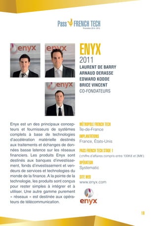 19
Enyx est un des principaux concep-
teurs et fournisseurs de systèmes
complets à base de technologies
d’accélération mat...