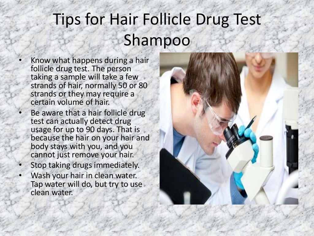 Pass hair follicle drug test with use of shampoo as treatment programs
