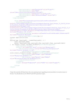 Passing java arrays in oracle stored procedure from mule esb flow | PDF