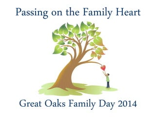 Passing on the Family Heart
Great Oaks Family Day 2014
 