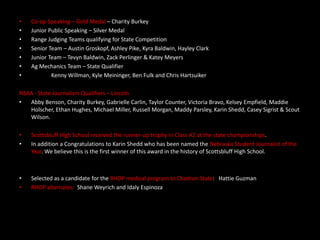 Restaurant and Food Service Management 2nd Place – Paige Steinle