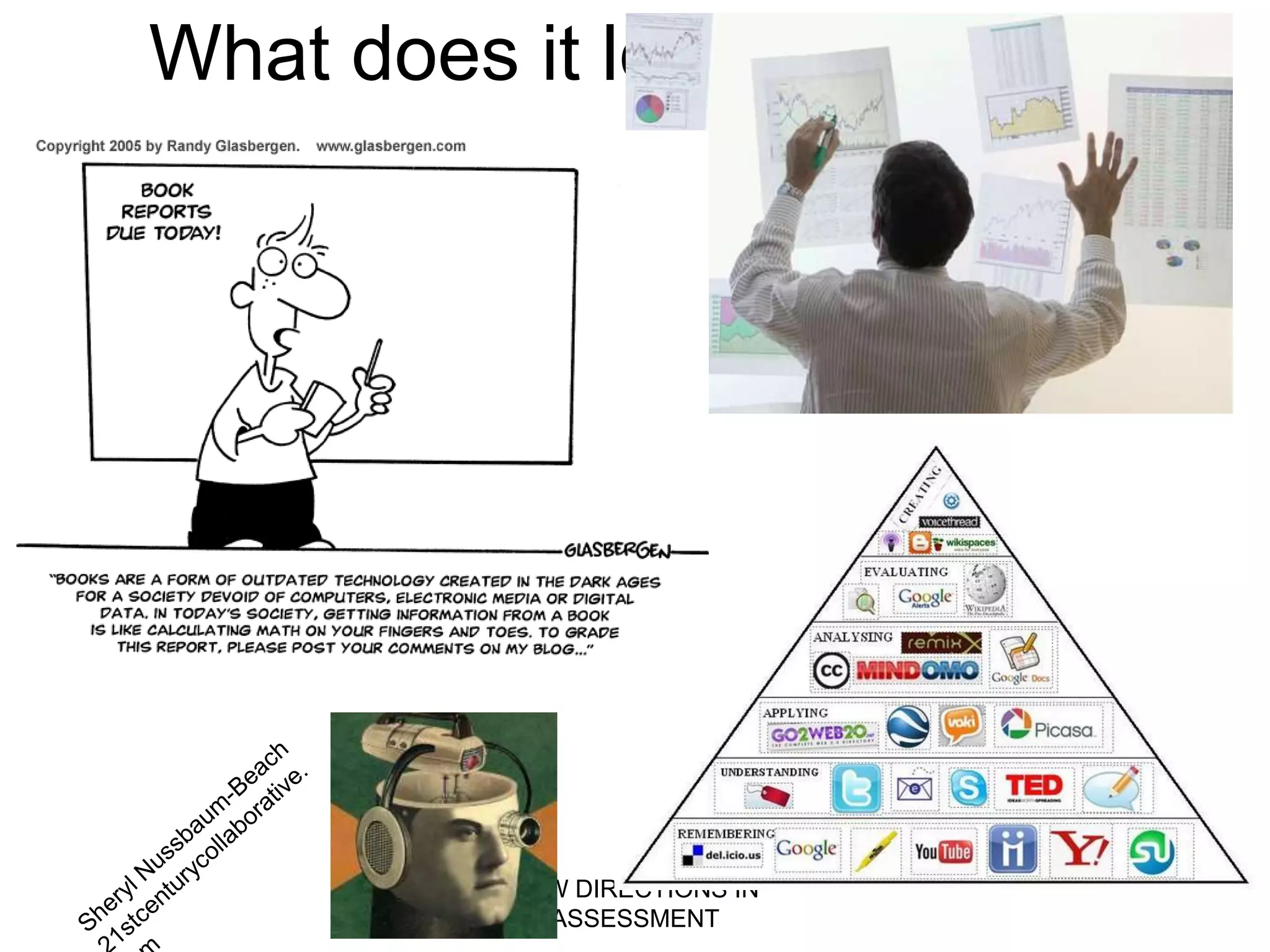 What does it look like?




          NEW DIRECTIONS IN
            ASSESSMENT
 