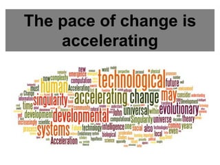 The pace of change is
    accelerating
 