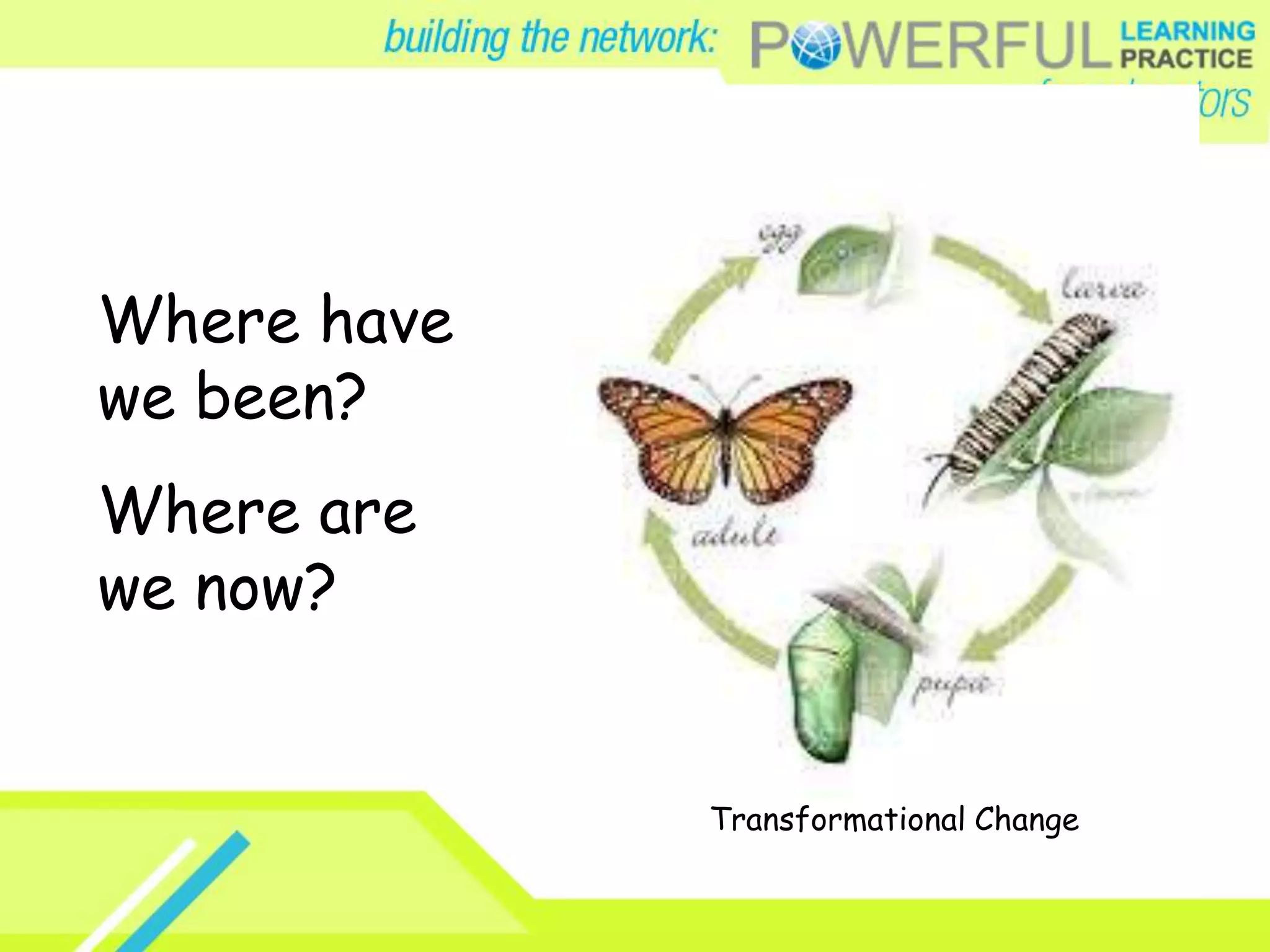 Where have we been?Where are we now?Transformational Change