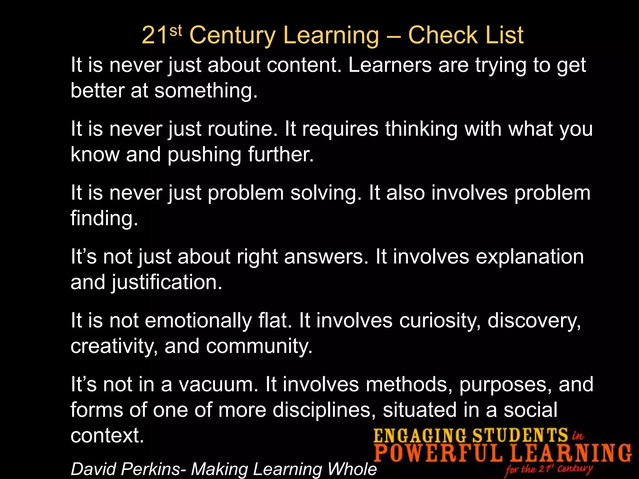 How do you do it?--  TPCK  and Understanding by DesignThere is a new curriculum design model that helps us think about how to make assessment part of learning. Assessment before , during, and after instruction. Teacher and Students as Co-Curriculum DesignersWhat do you want to    know and be able to do at the end of  this activity, project, or lesson?What evidence will you collect to prove mastery? (What will you create or do)What is the best way to learn what you want to learn?How are you making your learning transparent? (connected learning)