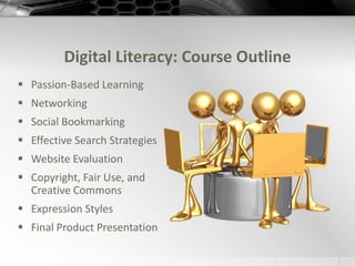 Digital Literacy: Essential QuestionsOver the course of this trimester, you will work toward answering two essential questions:How does technology affect and reflect who you are as a person and learner?How does your passion affect and reflect who you are as a person and learner?