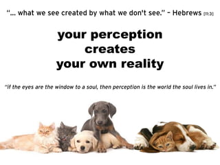 your perception
creates
your own reality
 