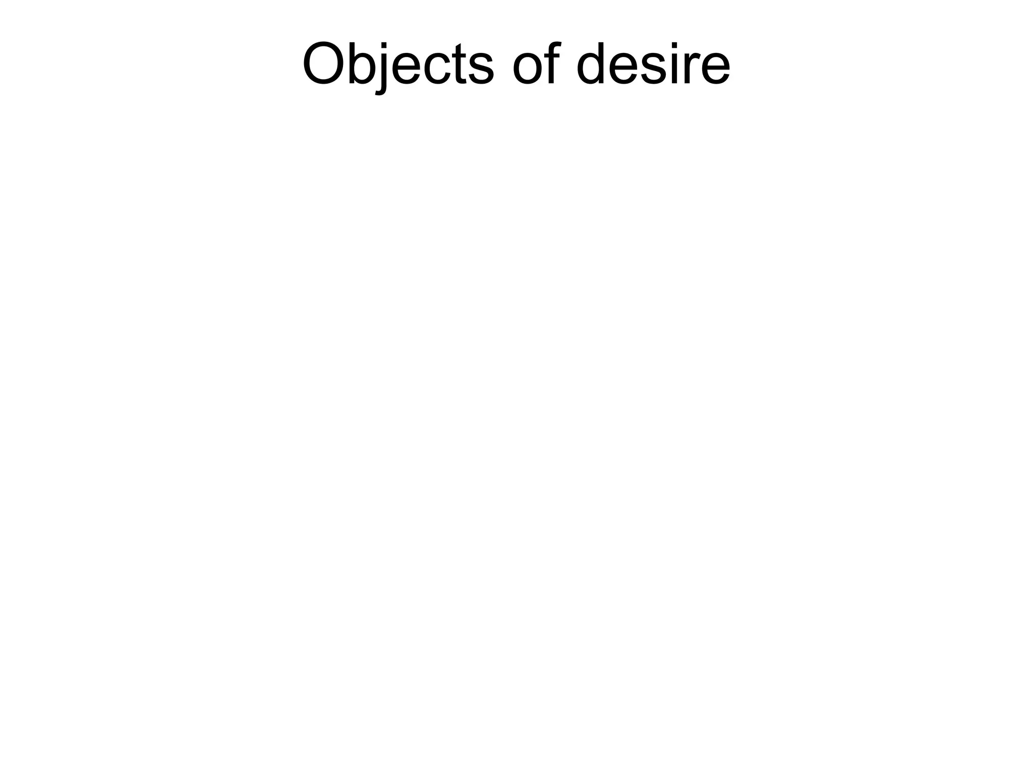 Objects of desire