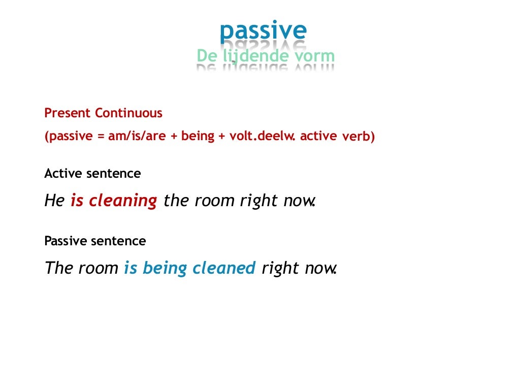 The Passive Tense/ De Lijdende vorm