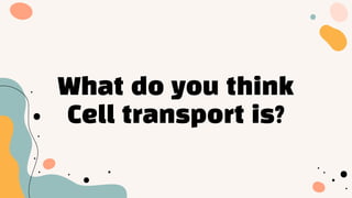 What do you think
Cell transport is?
 