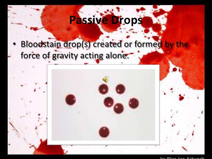 Passive blood drop types emily moore