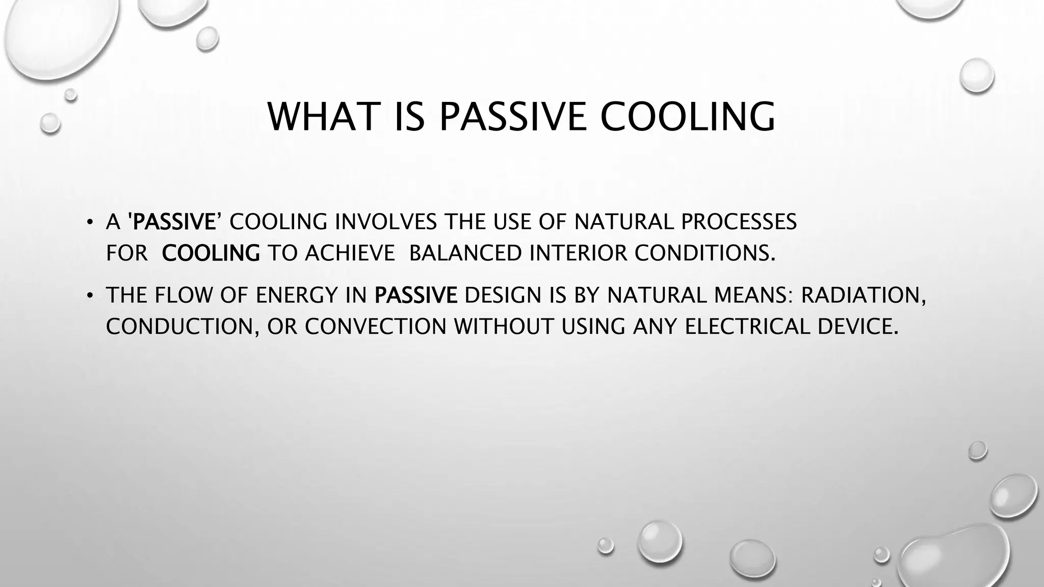 Passive cooling techniques in buildings | PPTX