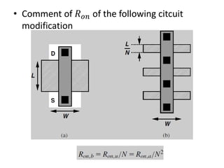 • Comment of 𝑅 𝑜𝑛 of the following citcuit
modification
 