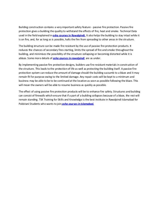 Passive fire protection